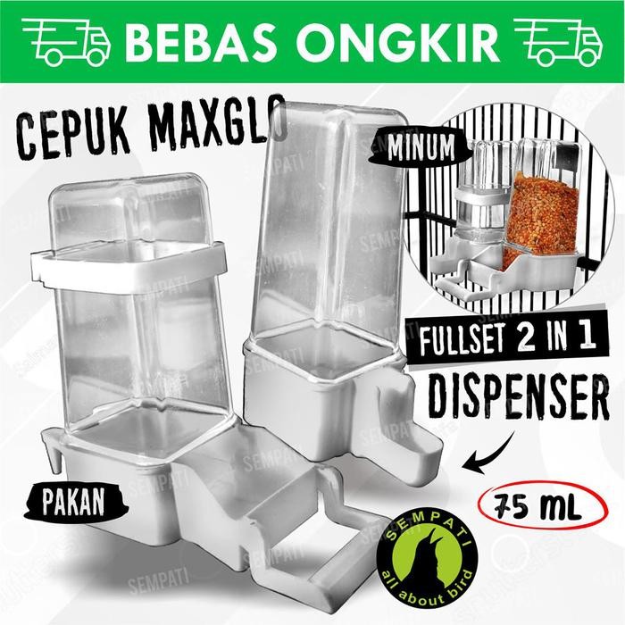 Cepuk Maxglo Dispenser Bening 75ml Cepuk Tabung Max Glo Fullset Isi 2 Tabung Dispenser Cepuk Wadah