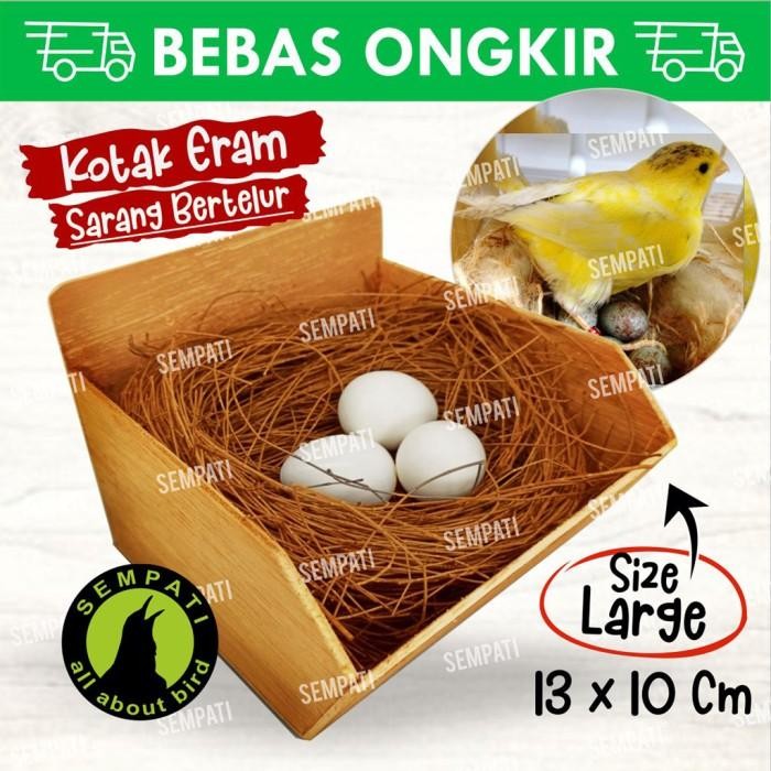 Kotak kayu kubik tempat sarang susuh bertelur breeding burung kenari