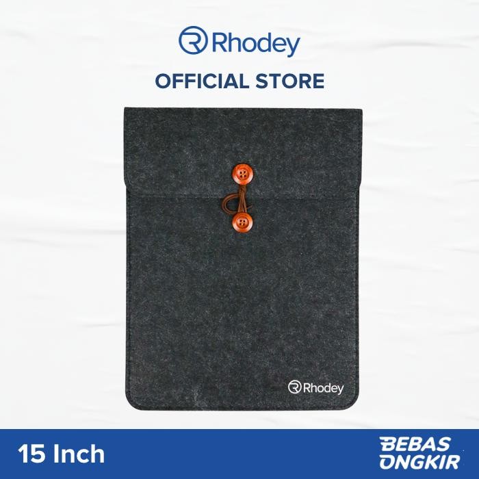[Allthebest] Rhodey Sleeve Case Laptop Material Wool Felt Button Style 15 Inch DA58