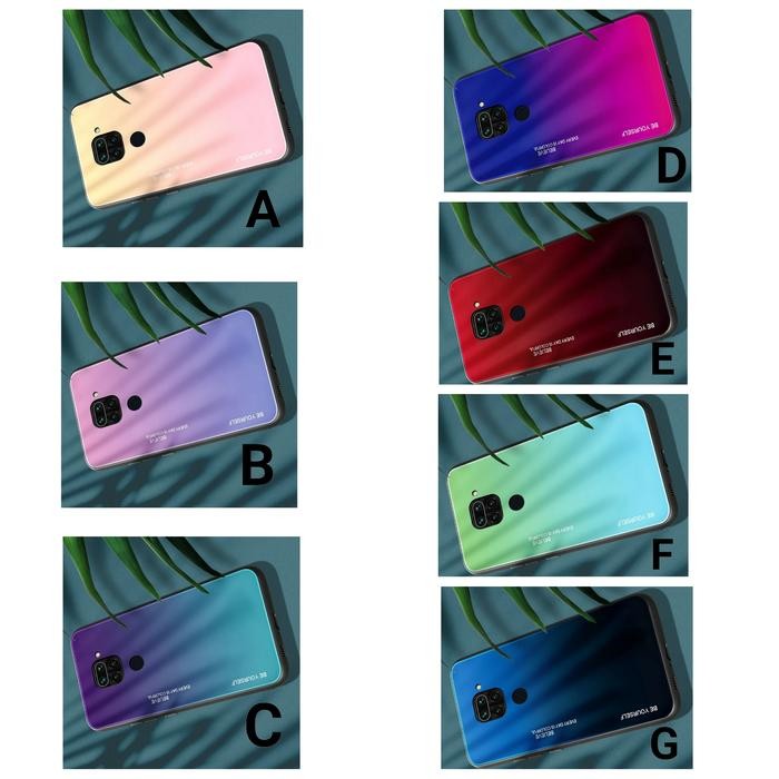 Gradient Glass Case Xiaomi Redmi Note 9 RedmiNote9 Redmi10X 4G Casing
