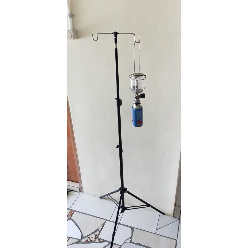 Cuci Gudang Gantungan Infus / Tiang Lampu Gas Camping Portable