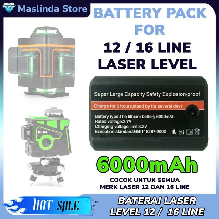 Baterai Laser Level Hilda 12 Line 16 Line Kapasitas Besar 5800 Mah