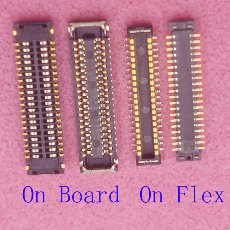 2Pcs Lcd Display Screen Flex FPC Connector Jack For Samsung Galaxy C5 C5000 C7 C7000 Plug On Motherb