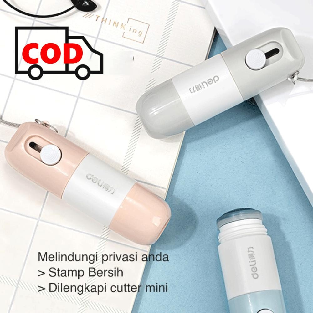 

Stempel Penghapus Resi Pelindung Privasi Data Penting Tinta Penghapus Nota dan Cutter Pembuka Paket