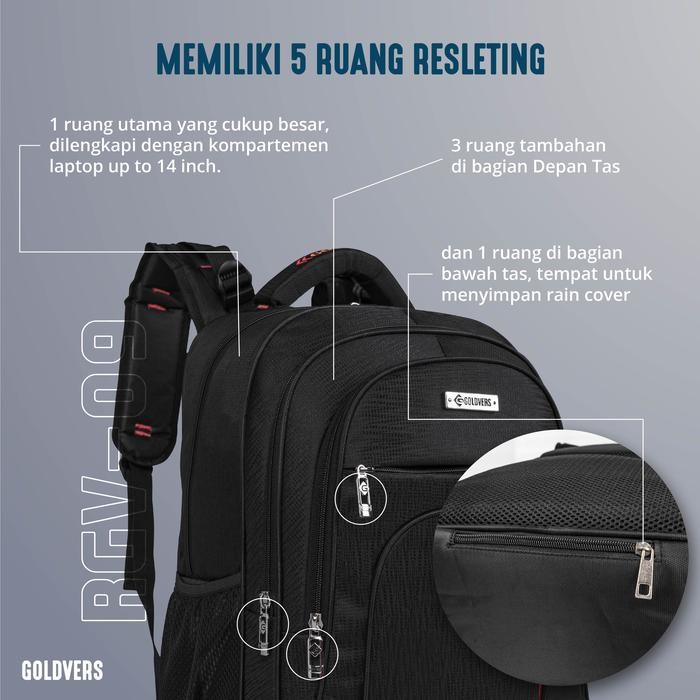 Tas ransel laptop / Polo GOLDVERS backpack /Tas kerja /Ransel original