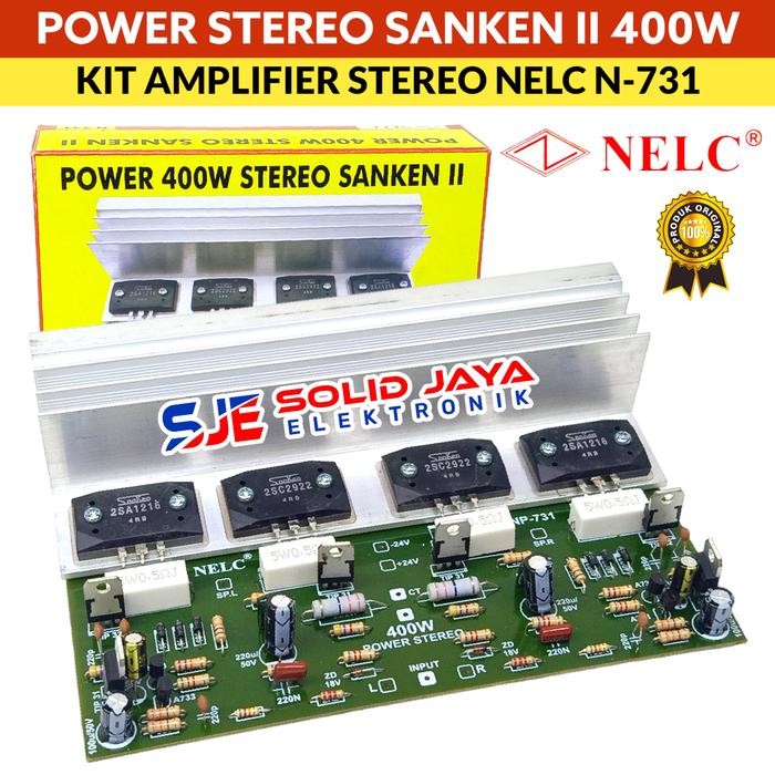 Kit Power Amplifier Stereo 400W Sanken 2 Ampli Audio Nelc N-731