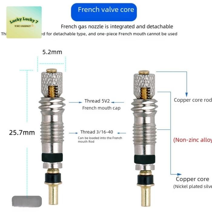 Kepala Pentil Presta Katup Presta Kepala Pentil Ban Tubless Sepeda *