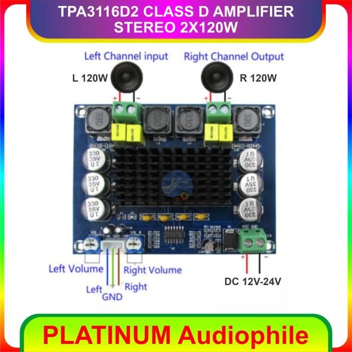 (Allthebest) TPA3116 Amplifier Class D 2X120W - TPA3116D2 Class D