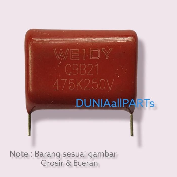 (Allthebest) kapasitor mylar 475k250v mylar 475k 250v weidy