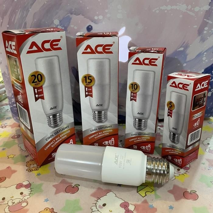 Expert Lampu LED STICK / Lampu Stik ACE Putih 5, 10, 15, 20 Watt E27