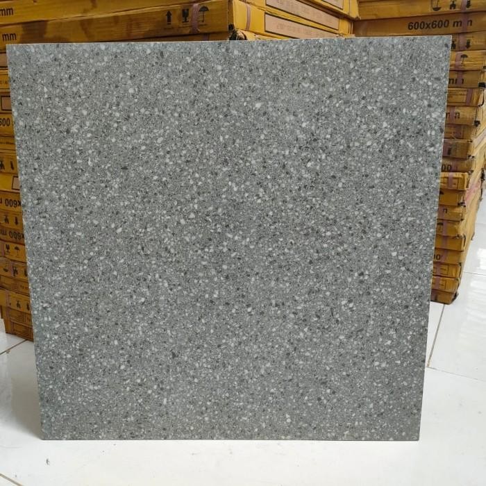 (Expert) Granit carport Garasi 60x60 terazo grey Mat arna arcadia