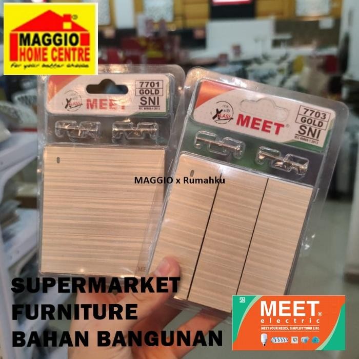 (Expert) SAKLAR LAMPU RUMAH & STOPKONTAK I SAKELAR MODEL GOLD - MEET