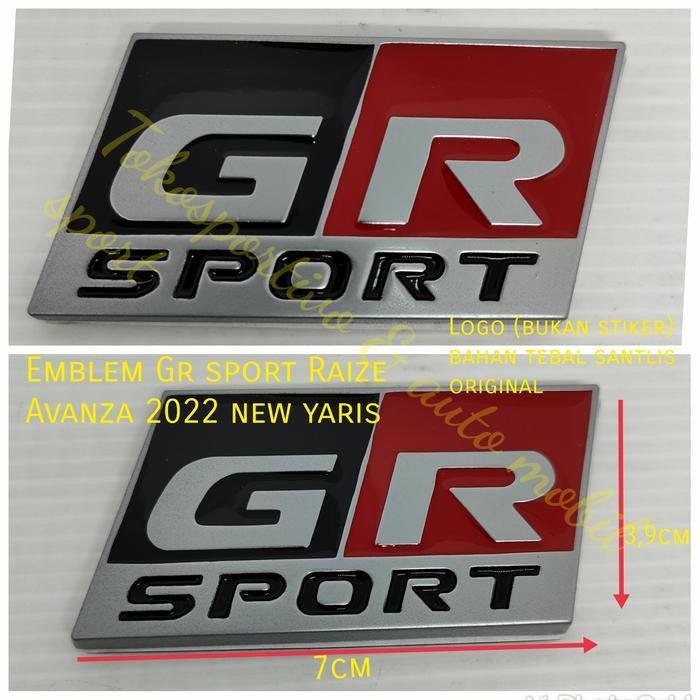 EMBLEM LOGO LAMBANG TOYOTA GR SPORT GR SPORT ORI UNIVERSAL MOBIL GR