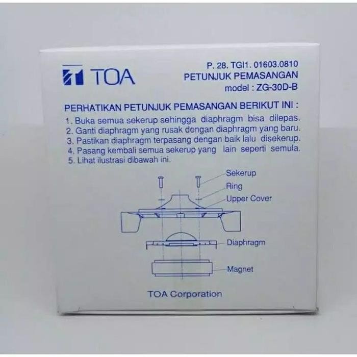 (Expert) spul spool sepul corong TOA ZG-30D-B 50watt original TOA
