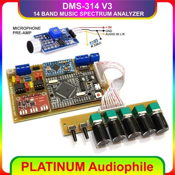 (Expert) Spectrum Analyzer Modul DMS-314 V3 14 Band Music Analyzer