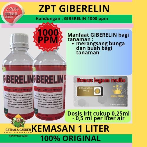 ZPT HORMON GIBERELIN GA3 1000 PPM KEMASAN 1 LITER UNTUK TANAMAN