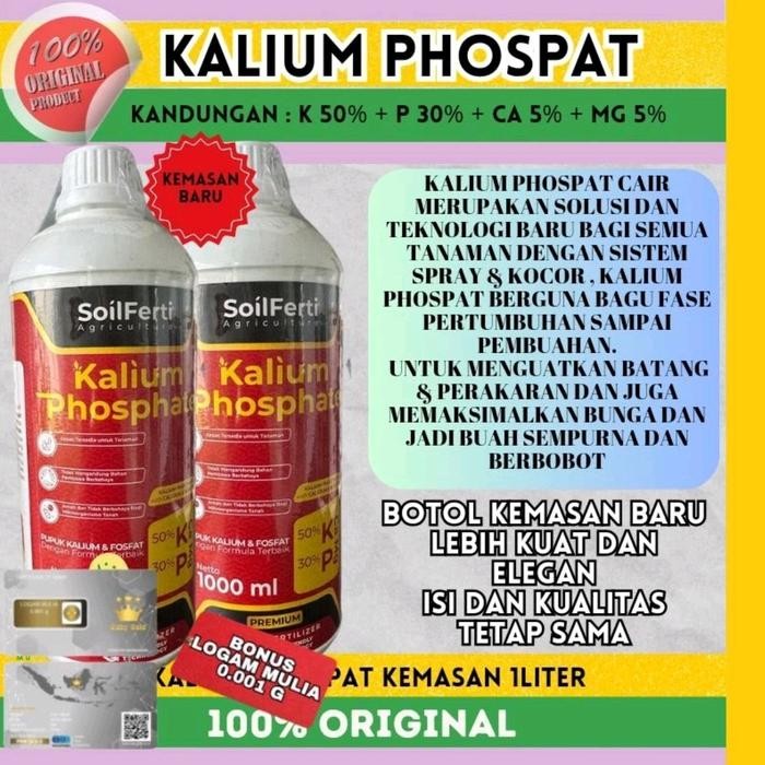 KALIUM PHOSPAT (MKP CAIR) KEMASAN 1 LITER PEMUPUKAN TANAMAN SPRAY