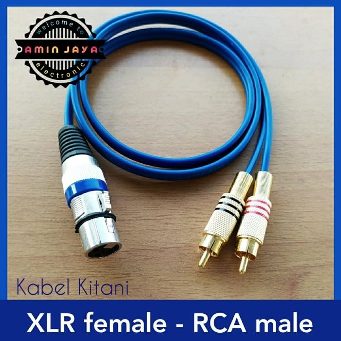 [Expret] Kabel jack XLR female to dua RCA / jack rca to canon female