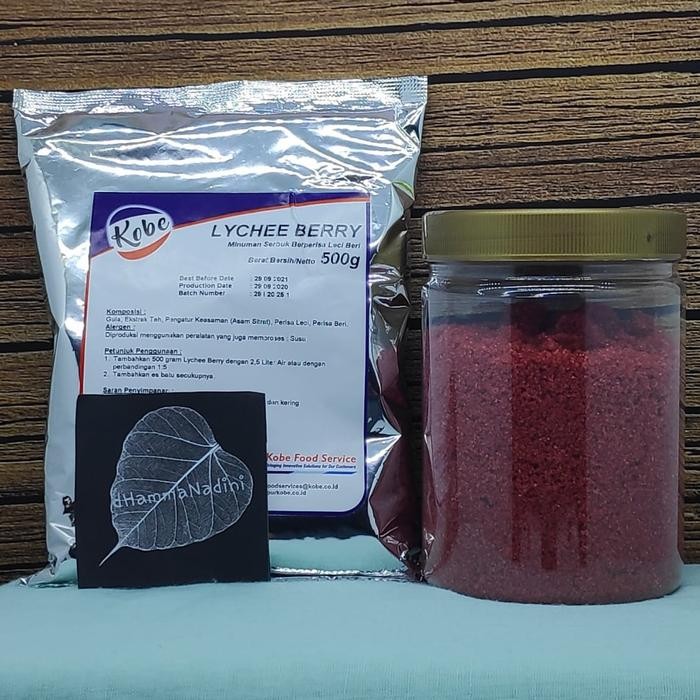 

Lychee Berry Kobe 500gr/serbuk minuman leci beri 1/2 kg/bubuk teh leci