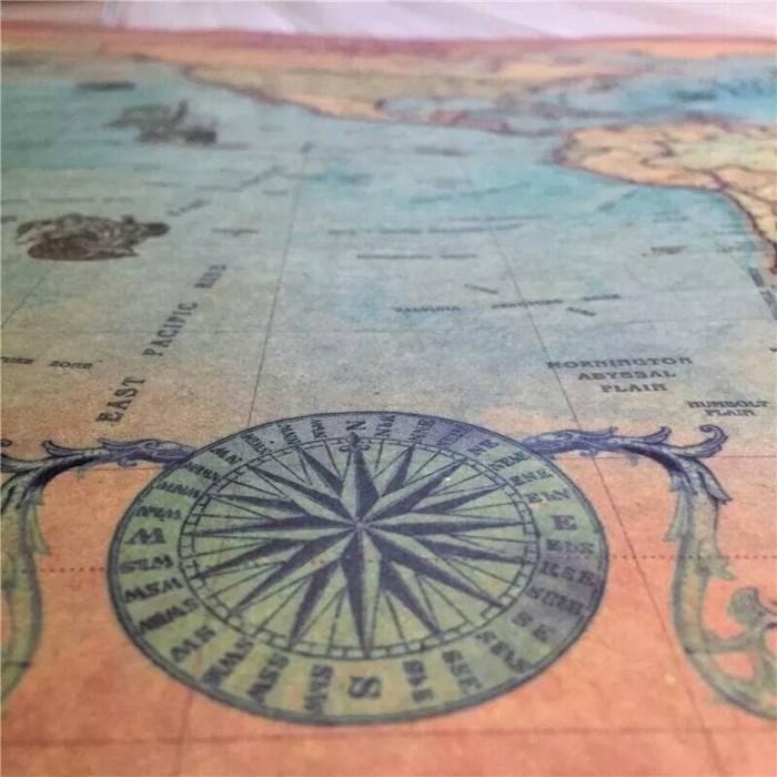 

Ready- Vintage Poster Peta Dunia Klasik - 100 X 50 Cm