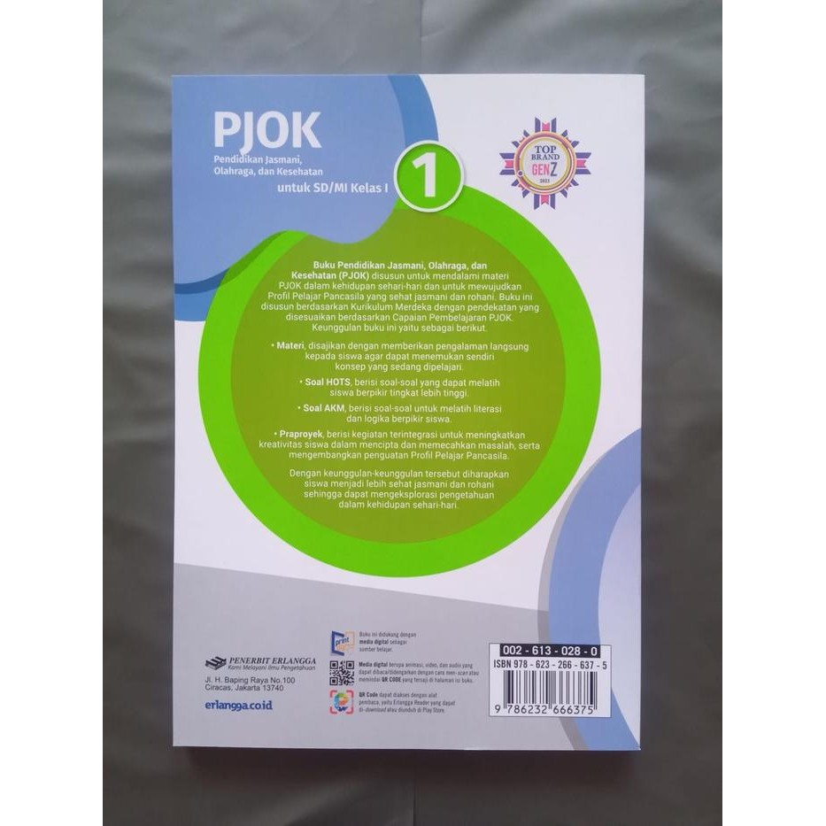 

Ready- Pjok K.Merdeka Erlangga Sd/Mi Kelas 1