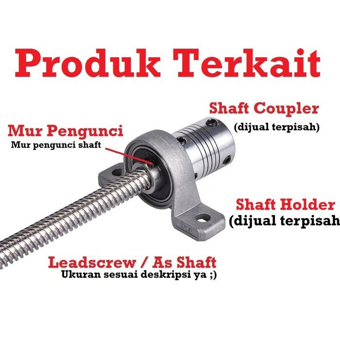 [HAEBOT] LEAD SCREW LEADSCREW T12 DIAMETER 12MM LEAD 2MM BESI ULIR CNC