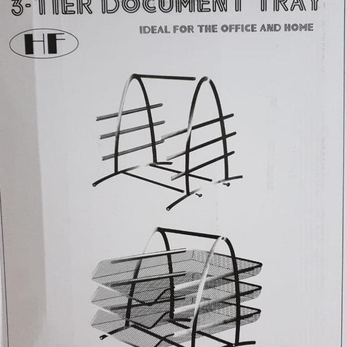 

Rak Dokumen Kertas Elevated Letter Tray 3 Susun Besi. 1 Set = 3 Susun