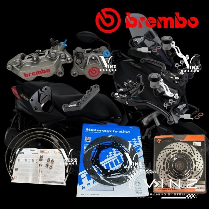 PENGEREMAN XMAX BY BREMBO RPD TDR DAN HEL PERFORMANCE / PAKET REM XMAX