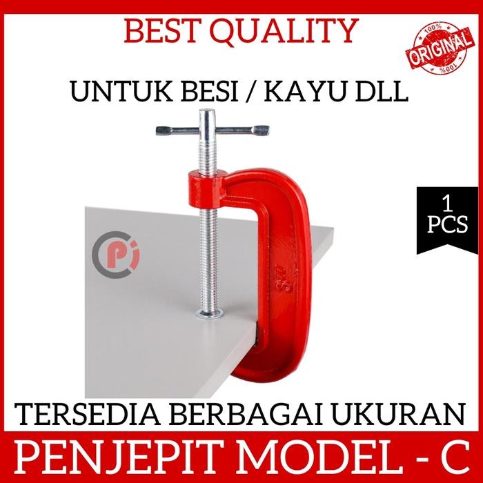KLEM PENJEPIT KAYU BESI MODEL C CLAMP CATOK BESI WOODWORKING CARPENTRY
