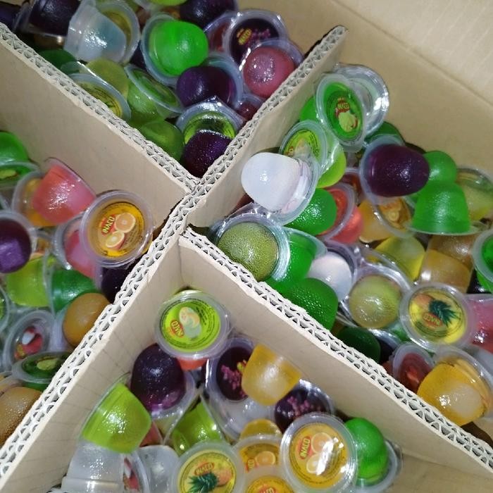 

New inaco jelly 1 kg (65-66pcs)free packing kardus Fruity Pak Rendah lemak Alami Manis Food