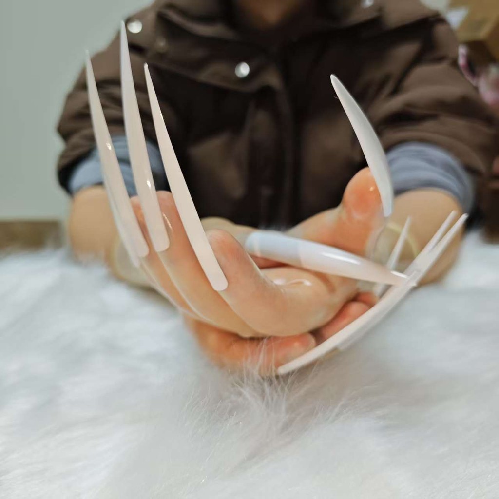 Sale Natural latex kigurumi Halloween vampire cosplay transparent elastic zentai medium long gloves