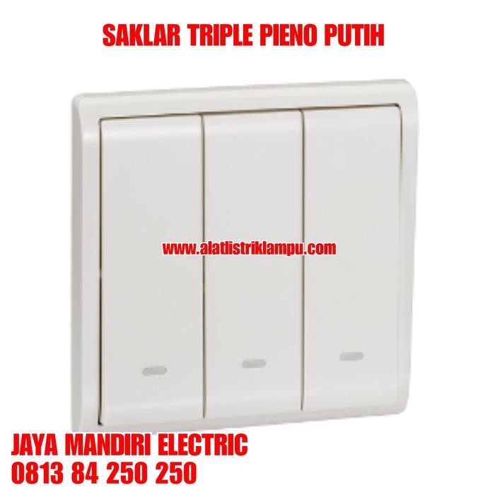 Promo Saklar Triple Pieno 3Gang 3 Gang Putih Schneider Tripel E8233L1F_We_G3