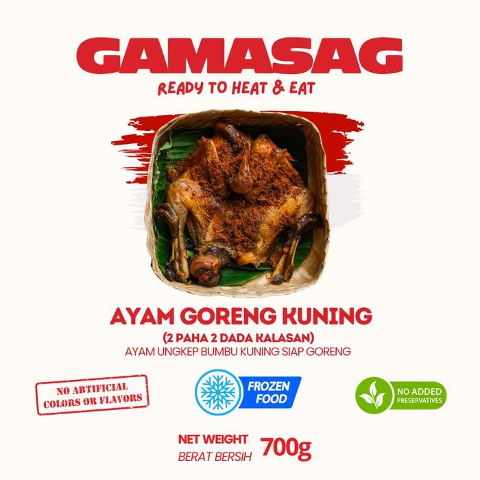 

GAMASAG 1 EKOR AYAM BUMBU KUNING SIAP GORENG AYAM KALASAN FREE SAMBAL KECOMBRANG MENU PRAKTIS BUKA