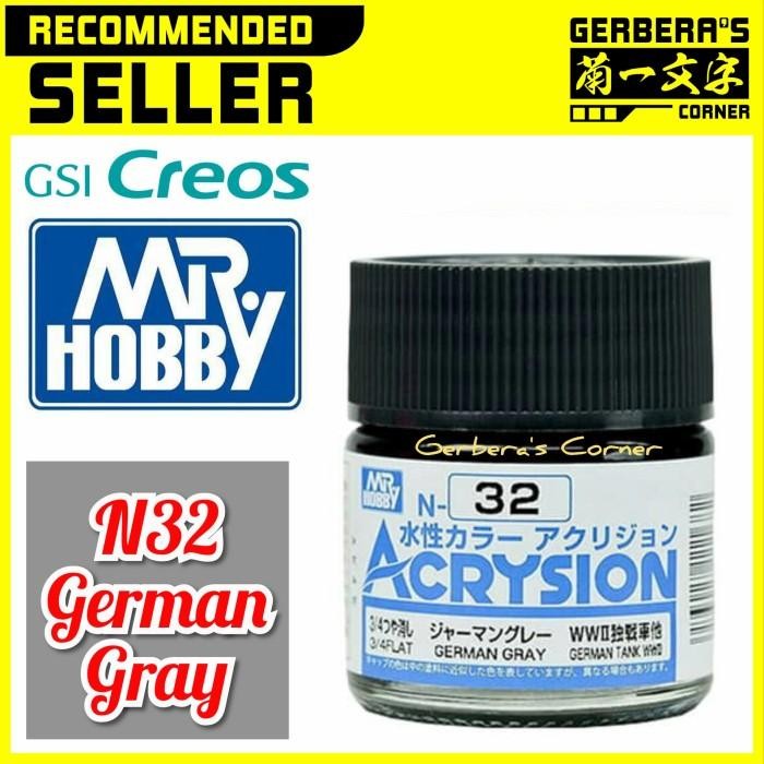 

n32 german gray acrysion water based acrylic paint mr hobby original kode 1317