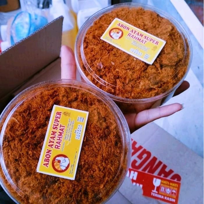 

Abon Ayam Super Rahmat pedas & original isi toples FULL Rendah gula Rendah lemak Alami