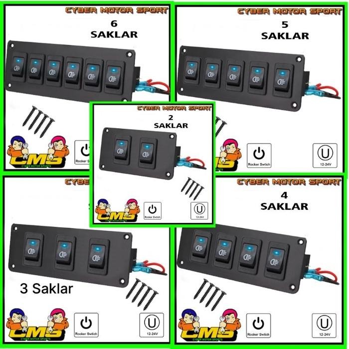 Termurah Saklar Mobil Tombol 12V 24V Universal. On Off Lampu Mobil. Switch Foglamp Headlamp Lampu