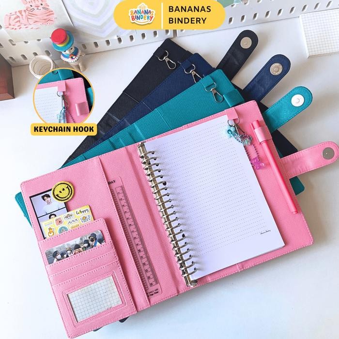 

Bananas Bindery Binder Custom Nama A5 [20 Ring] Bahan Kulit Exclusive Free Pen - Paper Stationary