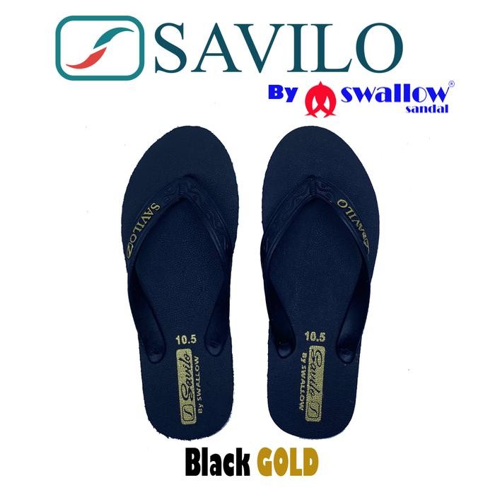 Sandal Swallow Black Gold - Hitam
