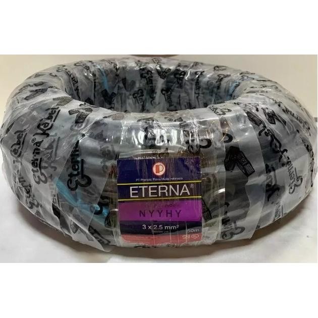 Kabel Eterna Nyyhy 3X2.5 @50Meter (Hitam Serabut)