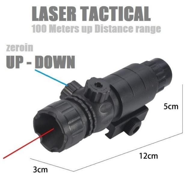 Laser sight tactical red Dot bisa Zeroing untuk wgg AEg Nerf *