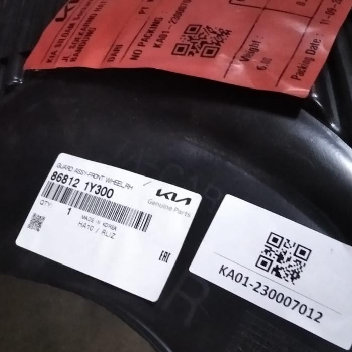 INNER FENDER KIA ALL NEW PICANTO 2012-2016 86811-1Y300/86812-1Y300 ORI