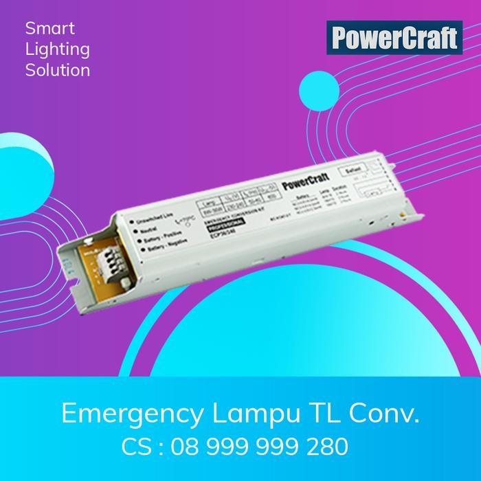 TERBARU! POWERCRAFT,Emergency lampu TL Conventional