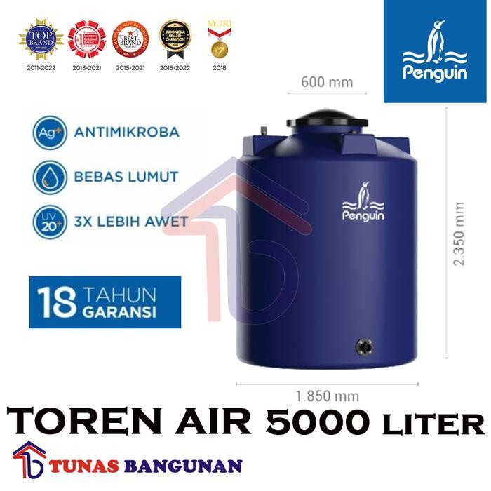Terlaris Toren Torn Tandon Tangki Air Penguin 5000 Liter Pinguin