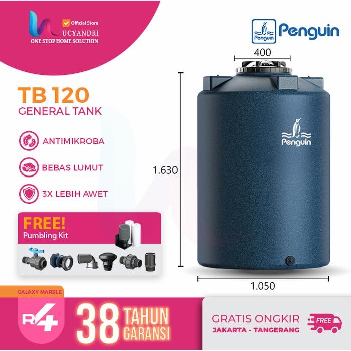 Terlaris Tangki Air Penguin Tb 120 Toren 1200 L Tandon Tb120 Free Plumbing Kit