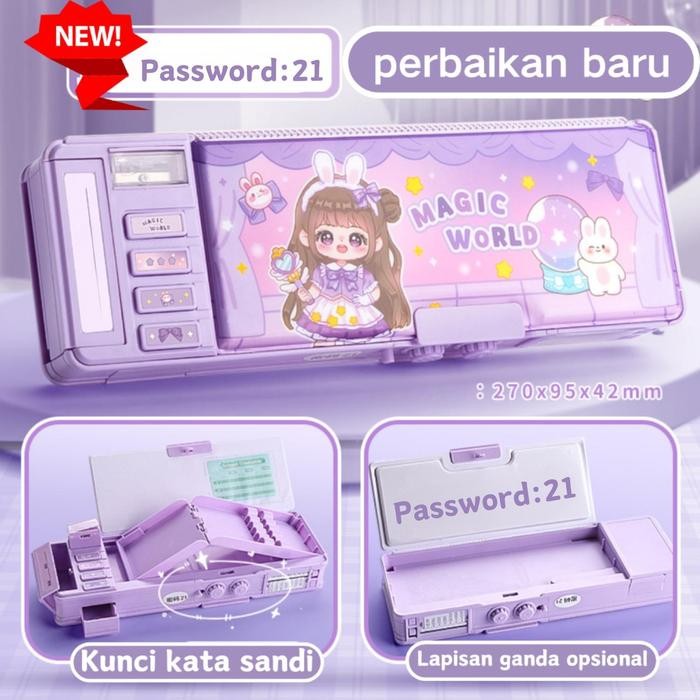 

JAVA K001PLUS Kotak Pensil Multifungsi Motif Kartun Untuk Laki Laki Perempuan / Kotak Pensil