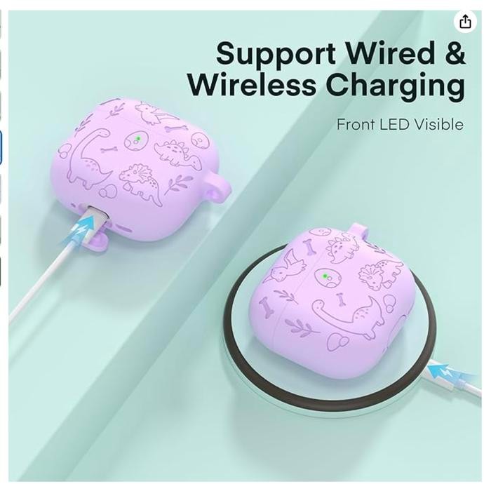 Po Maxjoy For Airpods 4 Case, Engraved Airpod 4 Case Cute Soft Silicone Skin Tective Ipod 4 Case For