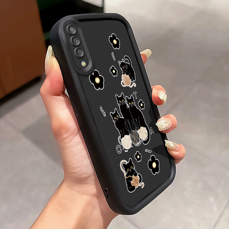 Casing Hp Samsung Galaxy A7 2018 Case Casing Softcase pelindung silikon Kesing lunak baru HP kucing 