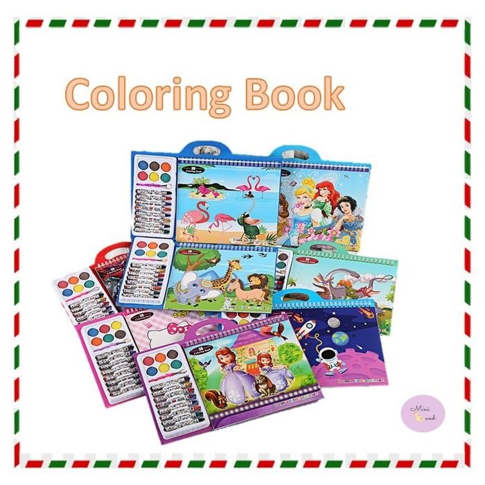 

Buku Mewarnai Set Cron/ Buku Mewarnai Anak Cat Air / Buku Anak Mewarnai Gambar Lucu/ Buku Gambar