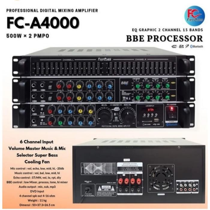 Paling Baik Power Amplifier Karaoke Firstclass Fc-A4000