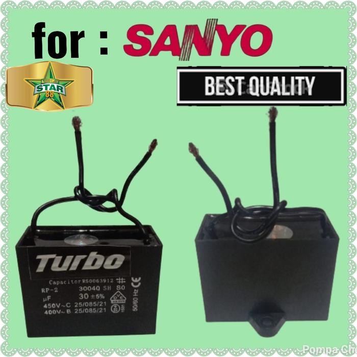 Elektrolic Kapasitor Pompa Air Sanyo Ph 258 Jp Original Jepang 30 Uf 30Uf